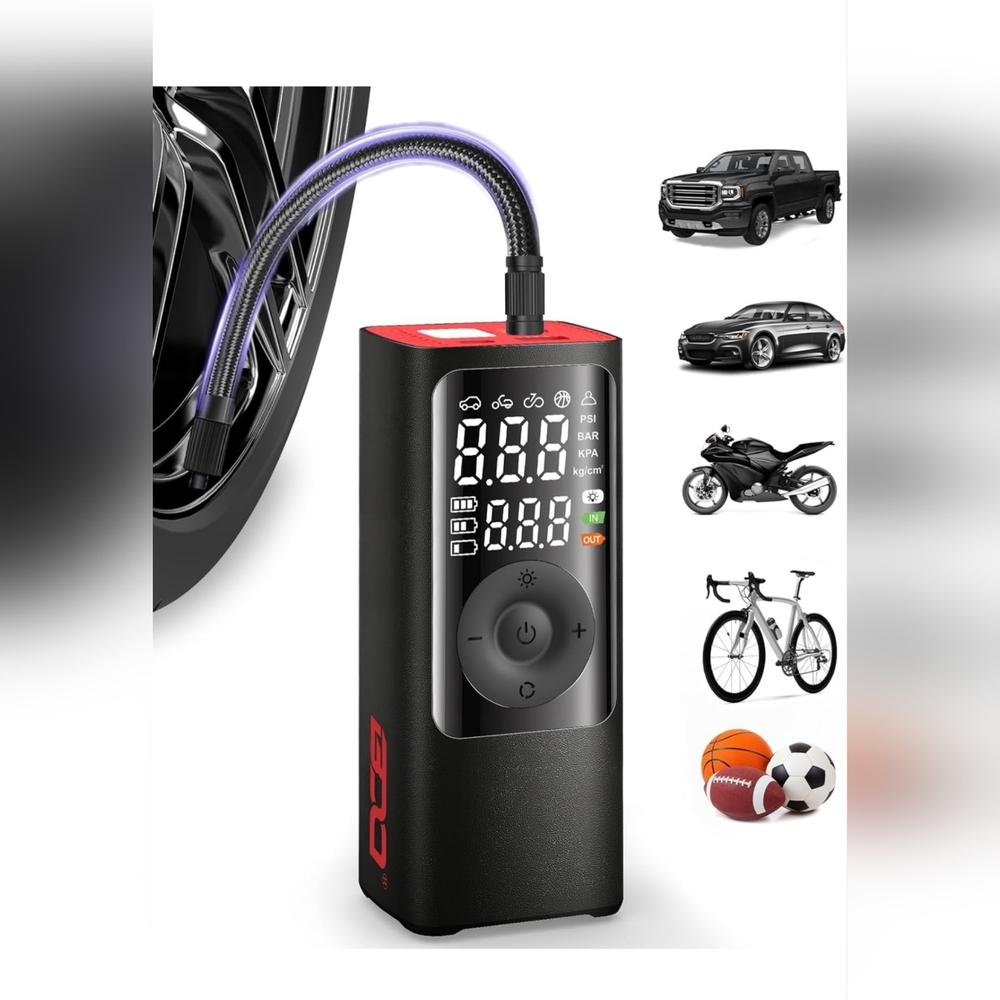 Portable Black Tire Inflator